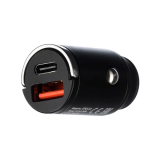 Автомобильное З/У GoPower GPQC12 1USB+1Type-C 22.5W Mini черный